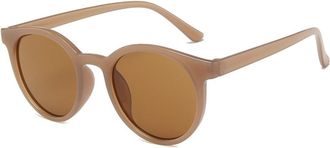 Generic Round Large Frame Trendy Commuting Sunglasses Men And Women Outdoor Sports Party Photo Shopping Sun Glasses(Brown)