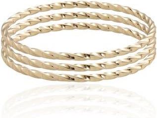 Ettika Set of 3 Twisted Bangle Bracelets in Gold at Nordstrom Rack