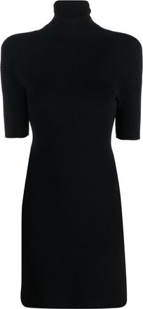 Dsquared2 roll-neck knitted dress - women - Polyester/Viscose - L - Black