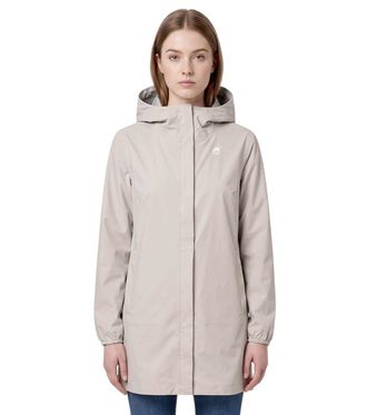 K-Way Beige Logo Hood Jacket