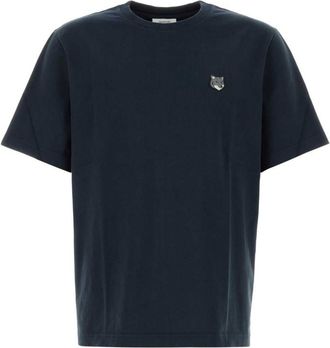 Maison Kitsun&eacute; Navy Blue Solid T-Shirt