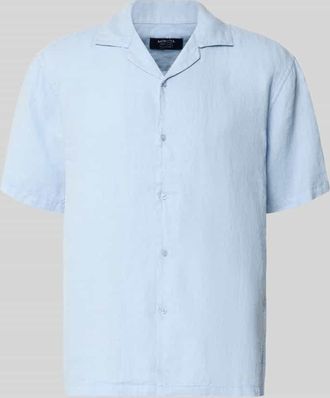 Mc Neal Regular Fit Leinenhemd mit Reverskragen in Eisblau, Gr&ouml;&szlig;e XXXL