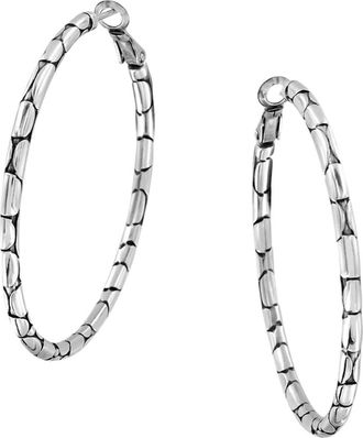 Brighton Pebble Large Hoop Earrings In Silver