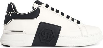 Philipp Plein Phantom White Leather Sneakers