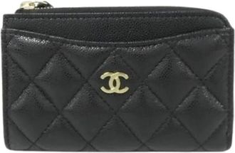 Chanel Pre-owned Wallets, female, Black, Size: ONE SIZE Pre-owned Card Case