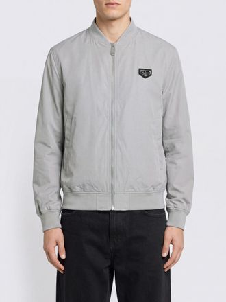 Philipp Plein Bomber in nylon leggero con colletto iconico e logo applicato