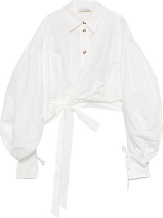 Zimmermann Ivory Rebellion Balloon-Sleeve Shirt