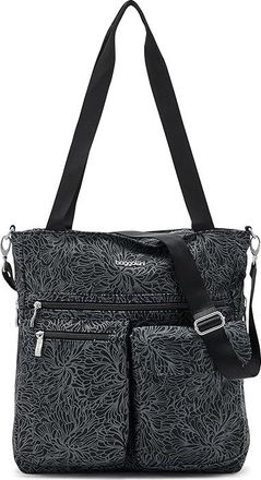 Baggallini Modern Everywhere Tote Tote Handbags Midnight Blossom Print, Nylon