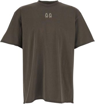 44 Label Group Dark Brown Printed T-Shirt