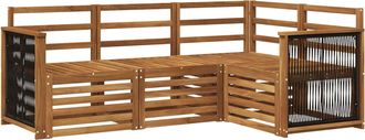 vidaXL Conjunto De Sof&aacute;s De Exterior 4 Uds. Poli&eacute;ster Vidaxl