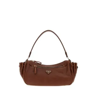 Prada Caramel Leather Small Shoulder Bag Palissandro Borse A Mano