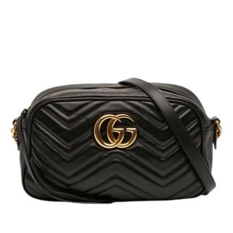 Gucci Pre-owned Cross Body Bags, female, Black, Size: ONE SIZE Pre-owned Quilted Crossbody Bag