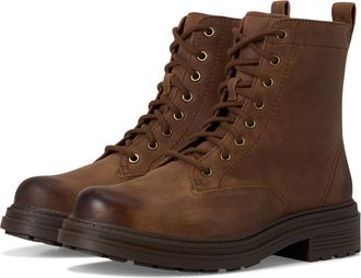 Clarks Womens Orinoco 3 Style Combat Boot, Walnut Leather, 4.5 UK