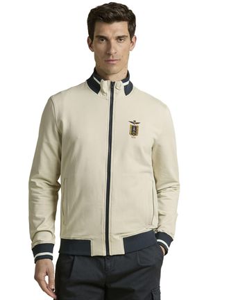 Aeronautica vest Aeronautica Militaire creme zwarte details normale fit rits