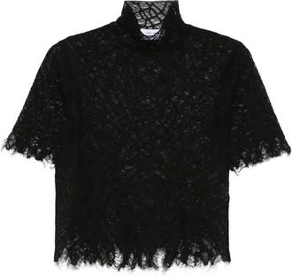 Alexander McQueen Cobweb Lace Top - Womens - Cotton/Silk