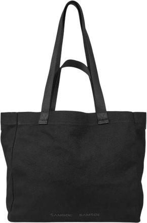 Sams&oslash;e & Sams&oslash;e Saditte Canvas Tote 15947 - unisex - Shoppers - Zwart - ONE Size - Katoen - Tassen