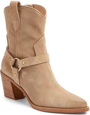 Dolce Vita Kenzen Western Harness Boot in Dark Taupe Suede at Nordstrom Rack, Size 8.5