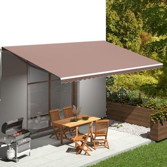 vidaXL Tela De Repuesto Para Toldo Marr&oacute;n 600x350 Cm Poli&eacute;ster Vidaxl
