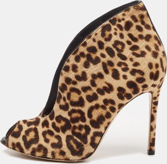 Gianvito Rossi Brown Calf Hair Vamp Booties