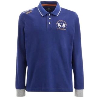 La Martina Polo in jersey semi-pesante - - Tops - Uomo - Blu - XL