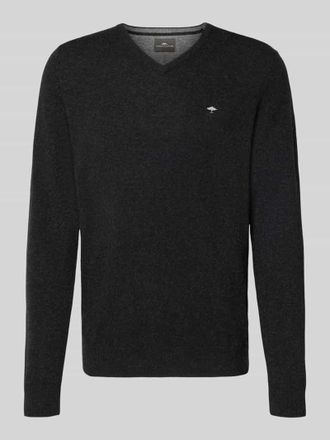 Fynch-Hatton Fynch-Hatton Regular Fit Pullover Woll-Kaschmir-Mix Modell Merino in Anthrazit, Gr&ouml;&szlig;e XL