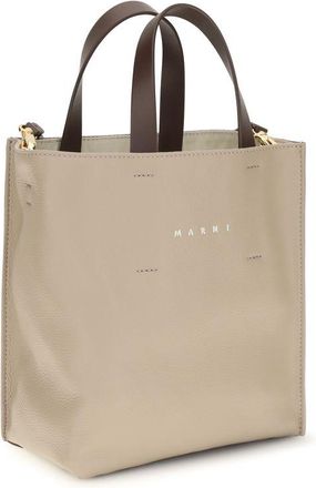 Marni Womens Museo Mini Bag Beige Calf Leather Bos