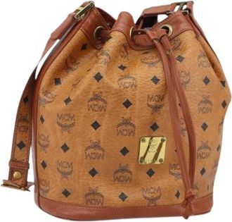 MCM Pre-owned Bucket Bags, female, Brown, Size: ONE SIZE Pre-owned Bucket Bag