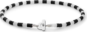 Miansai Mens Kai Onyx & Moonstone Bracelet in Sterling Silver/Onyx at Nordstrom, Size Medium