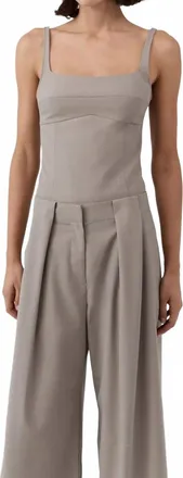St.Agni Tailored Bustier Top In Mousse