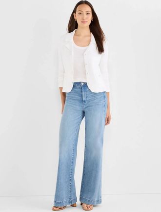 Nic+Zoe Milano Knit Jacket In Paper White