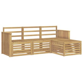 vidaXL Conjunto De Sof&aacute;s De Exterior 4 Uds. Blanco Vidaxl