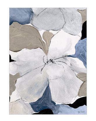 Empire Art Direct Gray Flowers I Washable Art Area Rug
