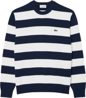 Lacoste Marini&egrave;re Trui - Heren - Ronde hals truien - Blauw - L - Katoen - Truien & Vesten
