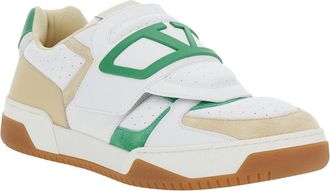 Valentino Garavani Mens White Low Top Sneakers With Vlogo Detail Calf Trainers