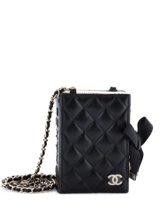 Chanel CC Book Card Holder with Chain Quilted Lambskin crossbody bag - Nero