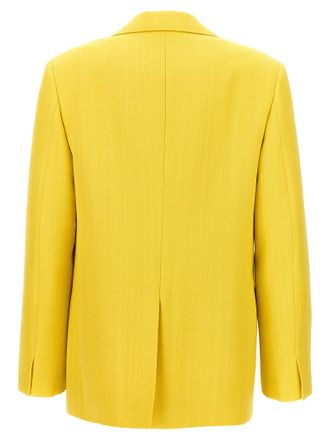 Jil Sander Viscose-Silk Blend Blazer - Yellow