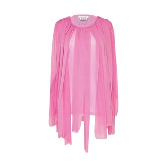 Comme Des Gar&ccedil;ons Mouwloos T-shirt met franjes - Dames - Blouses & Shirts - Roze - Maat: S