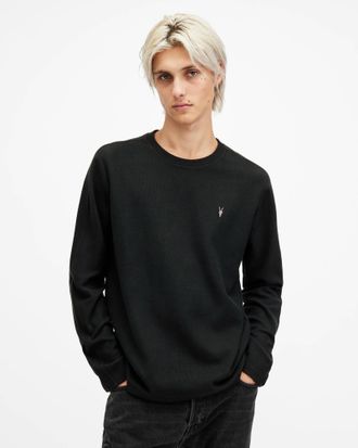 AllSaints Rowe Long Sleeve Ramskull Crew