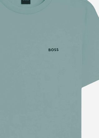 HUGO BOSS Mens T-Shirt Stretch Cotton Turquoise T-Shirts And Polos