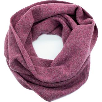Portolano Cashmere Tweed Infinity Scarf in Flamingo Pink/Mh Grey at Nordstrom Rack
