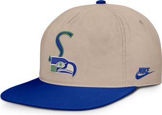 Nike Seattle Seahawks Rewind Pro Nike Mens NFL Adjustable Hat in Brown | NF570IKZV78-SF5