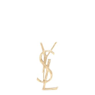 Saint Laurent Brooches, female, Yellow, Size: ONE SIZE Cassandre Brooch