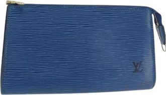 Louis Vuitton Pre-owned Clutches, female, Blue, Size: ONE SIZE Pre-owned Vintage Leather Clutch