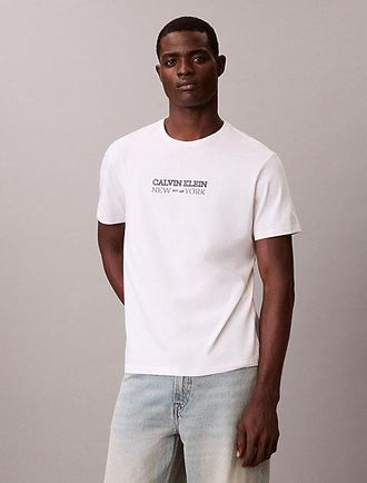 Calvin Klein Grafisch CK NY T-shirt met ronde hals