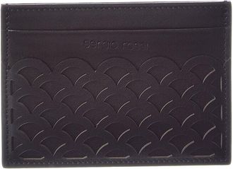 Sergio Rossi Logo Leather Card Case