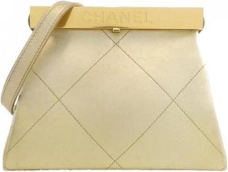Chanel Pre-owned Calf Shoulder Bag - Dames - Vintage Schoudertas - Beige - ONE Size - Leer - Vintage