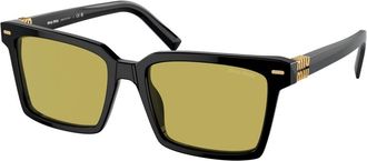 Miu Miu MU 13Zs Zonnebrillen - Dames - Zonnebrillen - Zwart - 55 MM - Accessoires