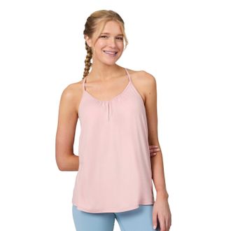 Free Country Womens Microtech Chill B Cool V-Neck Cami Top with Built-In Bra