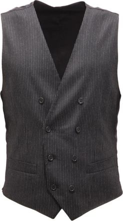 Dolce & Gabbana Wollen Gilet - Heren - Gillet - Zwart - XS - Wol - Kostuums