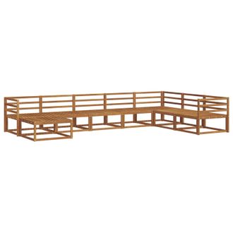vidaXL Conjunto De Sof&aacute;s De Exterior 8 Pcs Natural Vidaxl